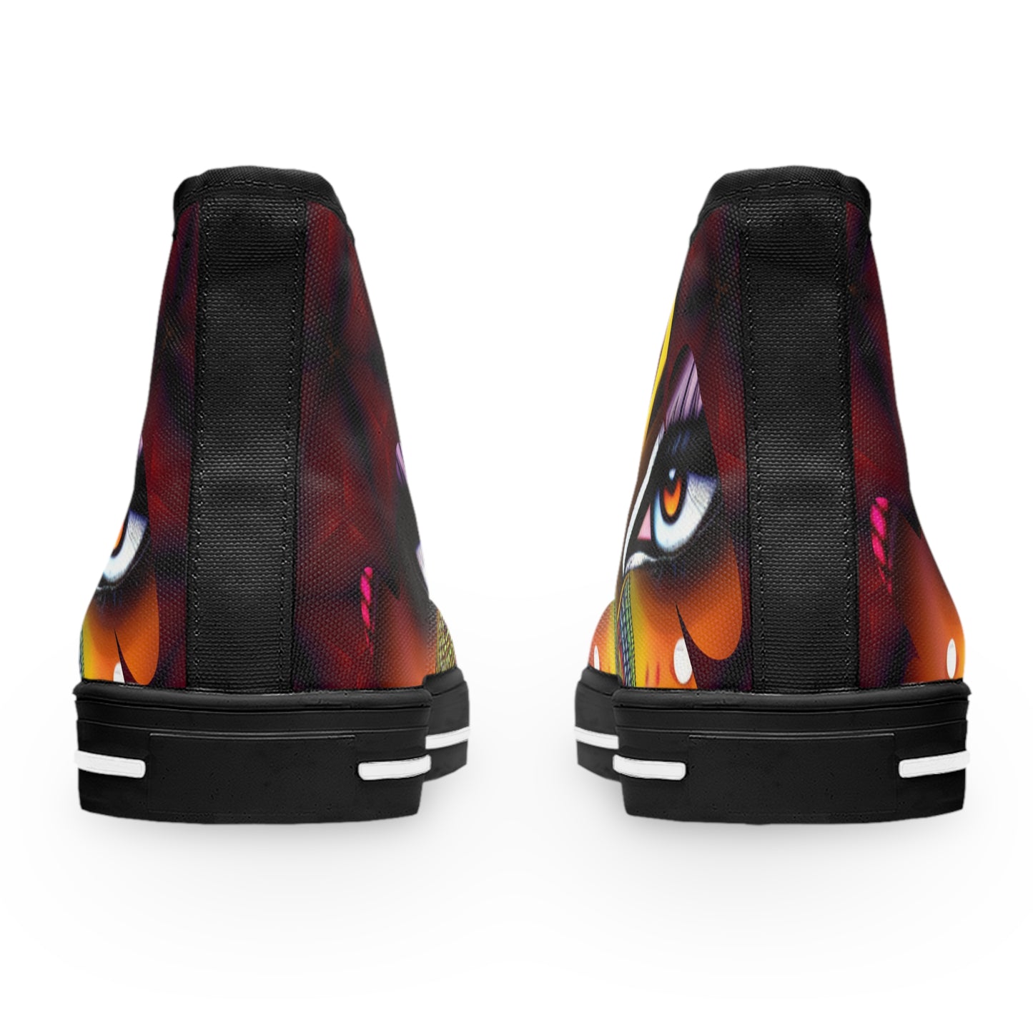 Artistic High Top Sneakers - Unique Colorful Design for Creative Souls