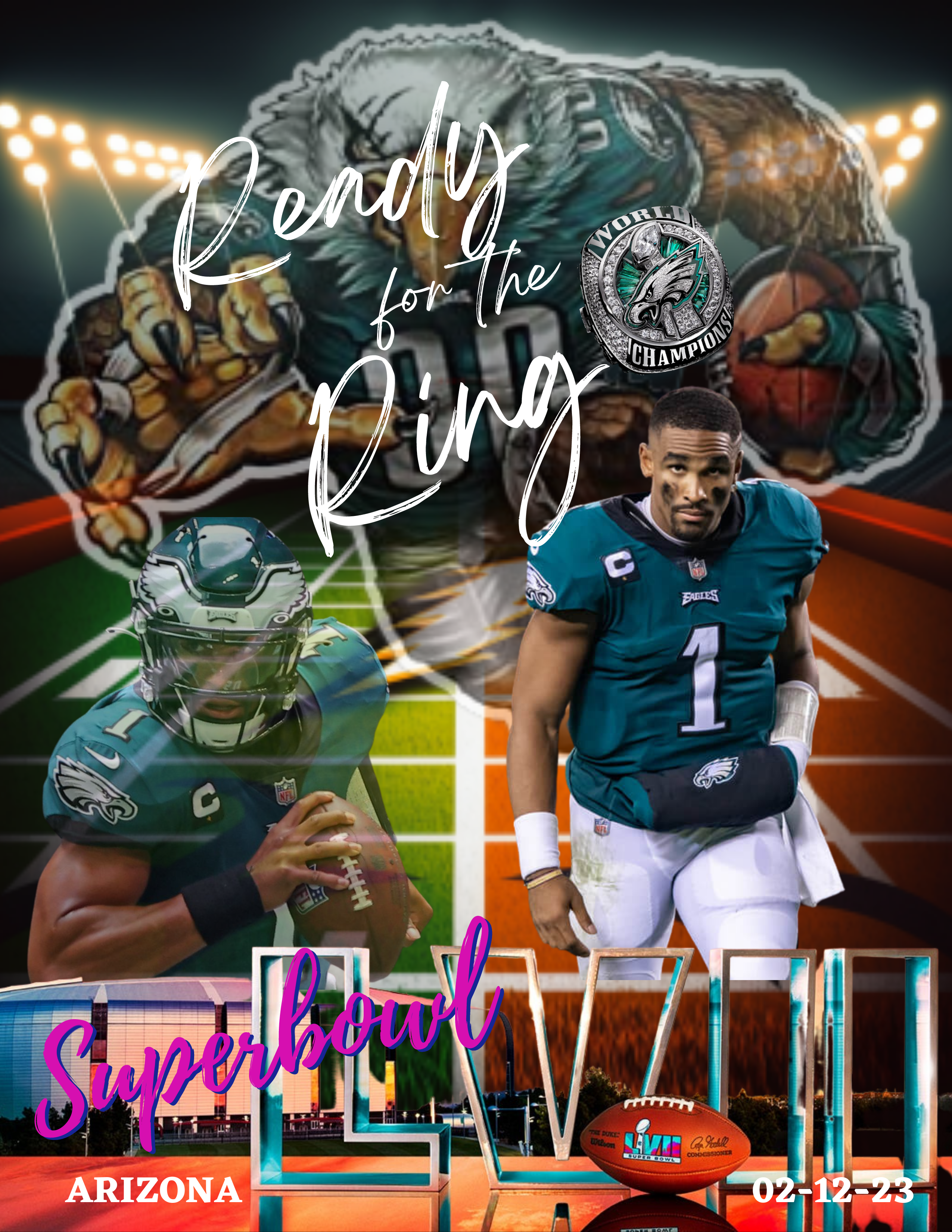 2023 Superbowl Ready for the Ring Philadelphia Eagles Jalen Hurts