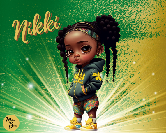 Melanin Babies Clip Art -  Nikki