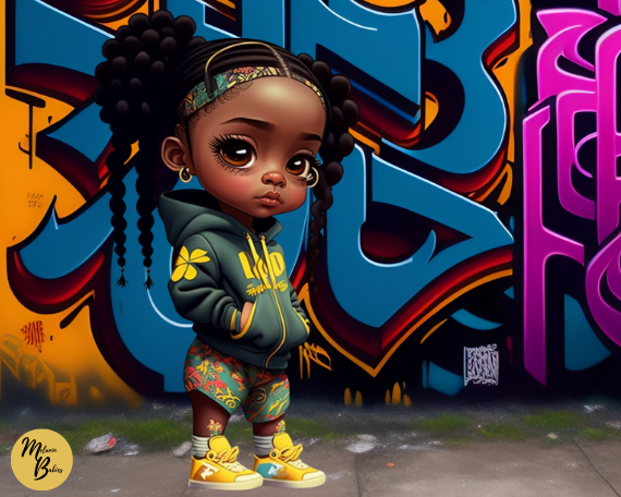 Melanin Babies Clip Art -  Nikki