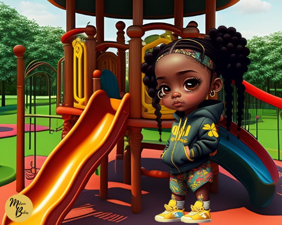 Melanin Babies Clip Art -  Nikki