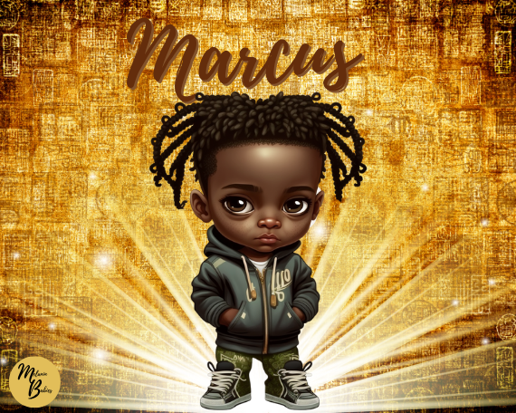 Melanin Babies Clip Art - Marcus