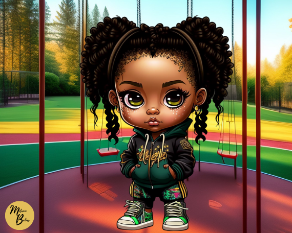 Melanin Babies Clip Art - Adriane