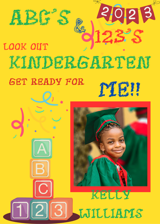 Editable Graduation Announcements - Kindergarten/Elementary