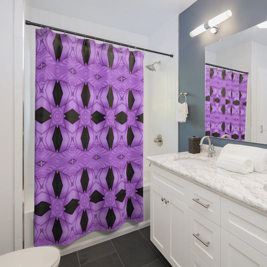 Purple and Black Shower Curtains