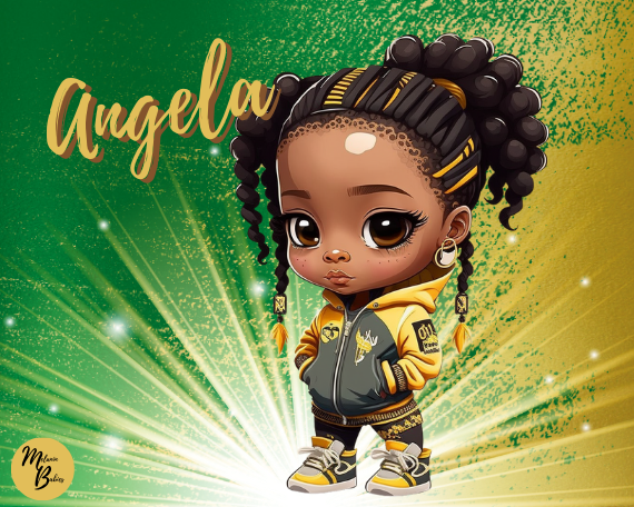 Melanin Babies Clip Art - Angela