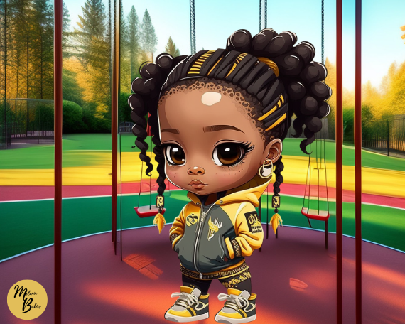 Melanin Babies Clip Art - Angela