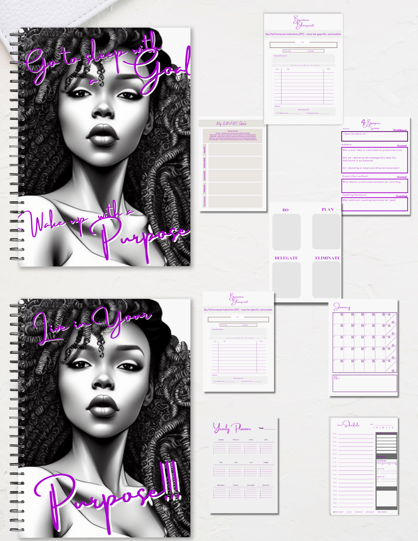 Goal and Purpose Business Planner F2 - Purple