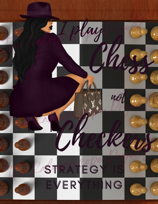 Chess Not Checkers - Burgandy