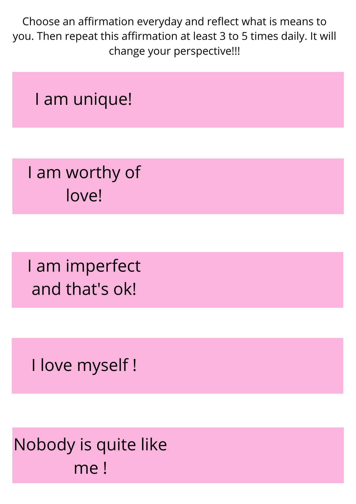 My Affirmations Workbook