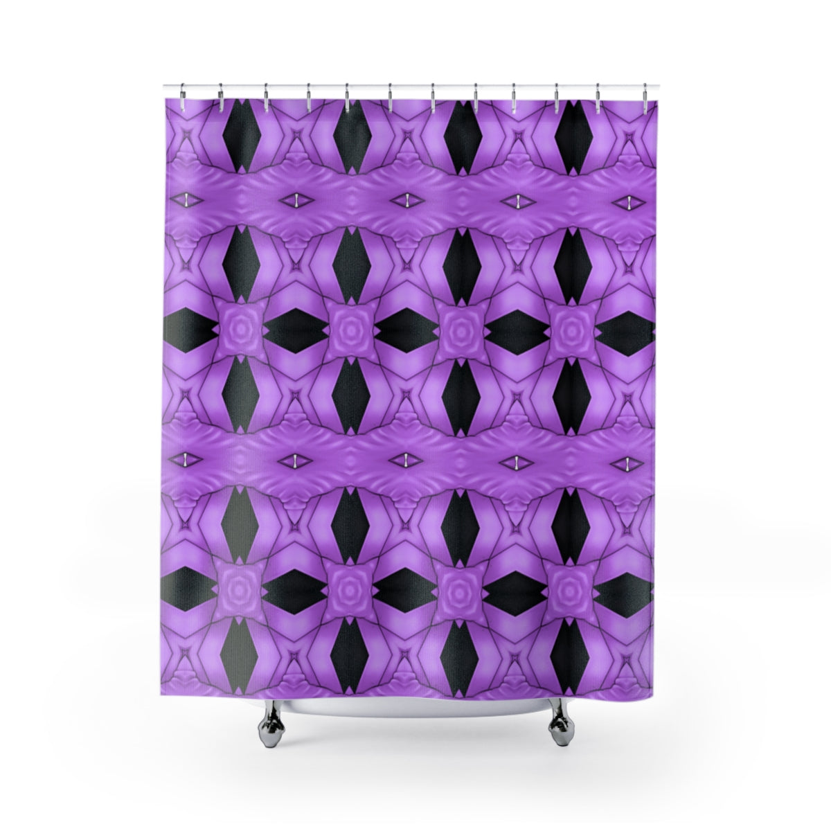 Purple and Black Shower Curtains