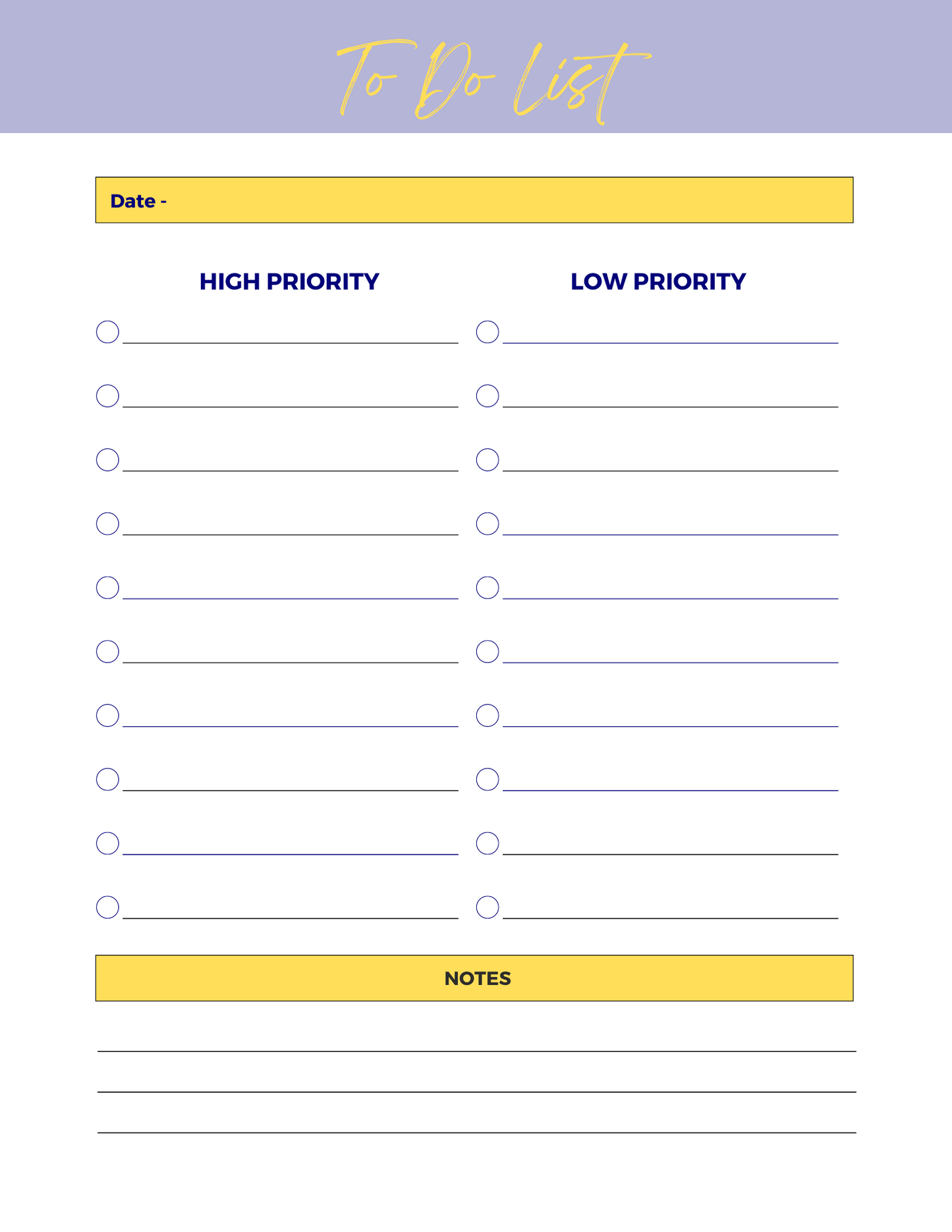 Blue and Gold Planner