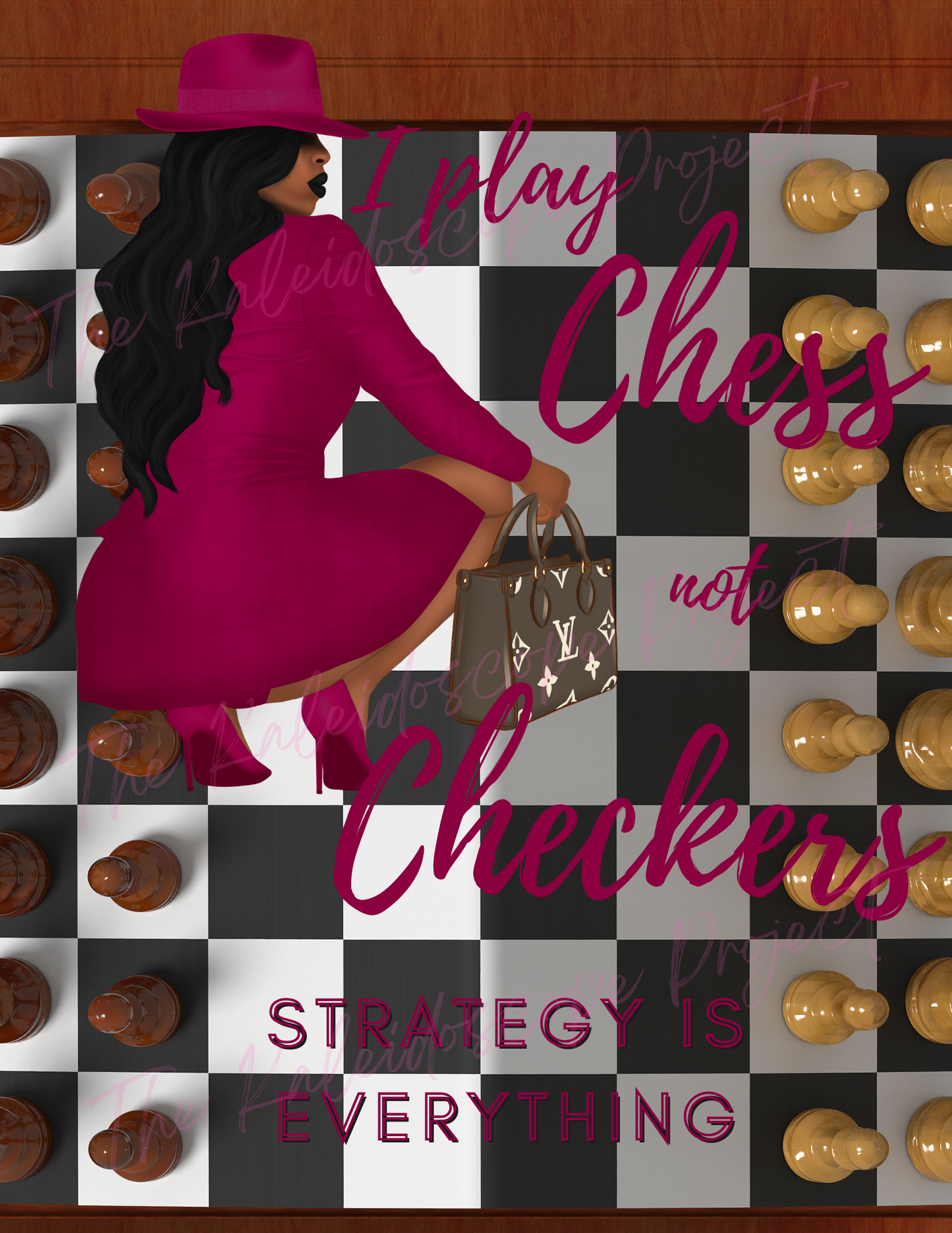 Chess not Checkers - Pink