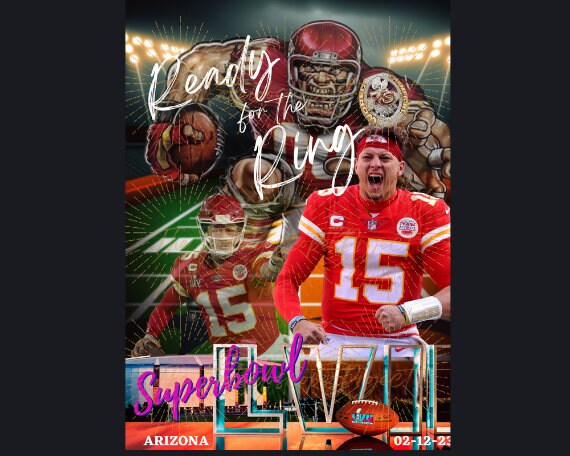 2023 Superbowl download png, Ready for the Ring, Kansas City, Chiefs, Patrick Mahommes, PNG, superbowl, digital download, superbowl download