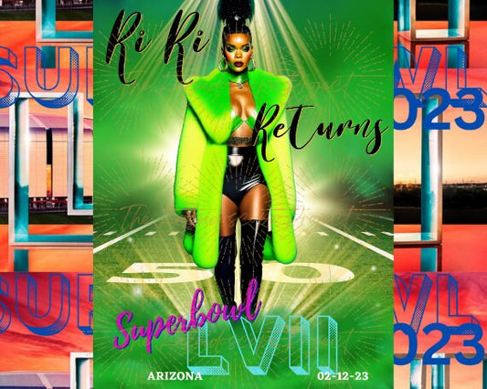 Superbowl 2023, Halftime Show, Rihanna, Ri Ri Returns, PNG, Digital Download, Rihanna PNG Bundle