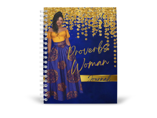 Proverbs Woman Journal - Blue and Gold